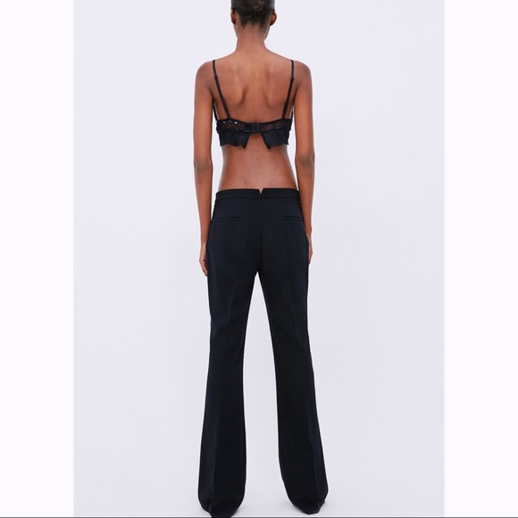 NWT Zara Sheer Black Lace Bralette Bra Top Size S - Picture 5 of 9